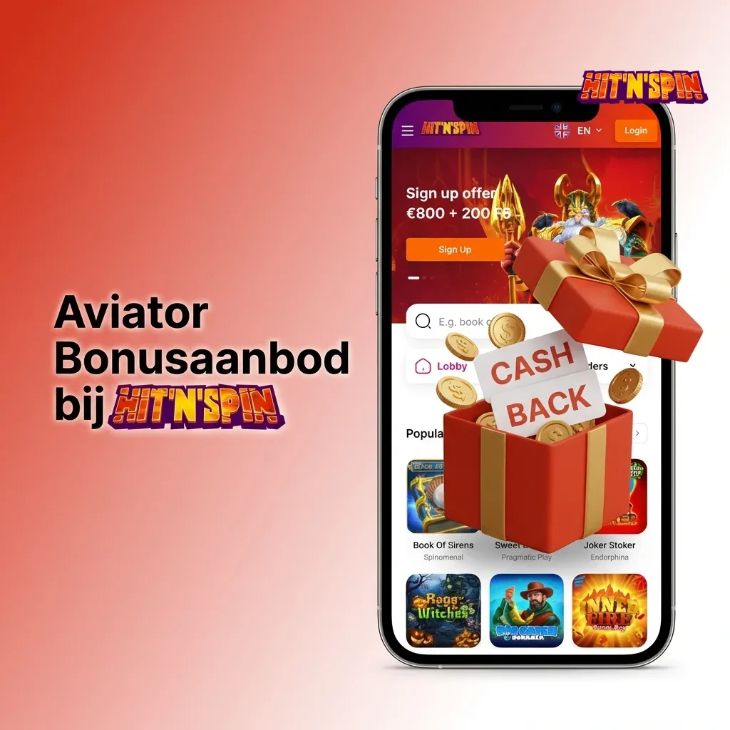 HitNSpin casino welcome bonus of 800 EUR plus 200 free spins for new players to use on Aviator and other games.