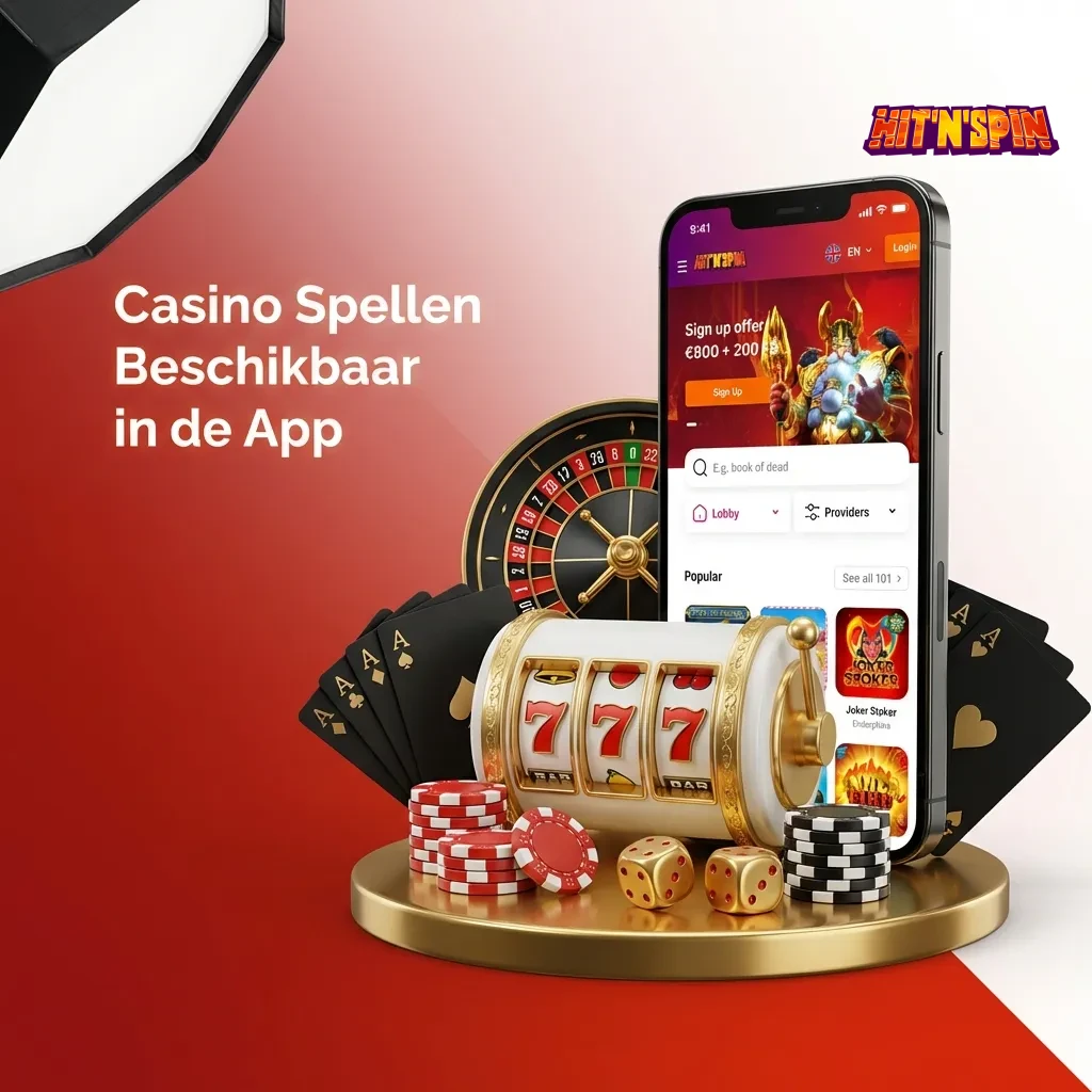 Mobiele casino app met over 3000 spellen zoals slots, blackjack en live roulette van top providers