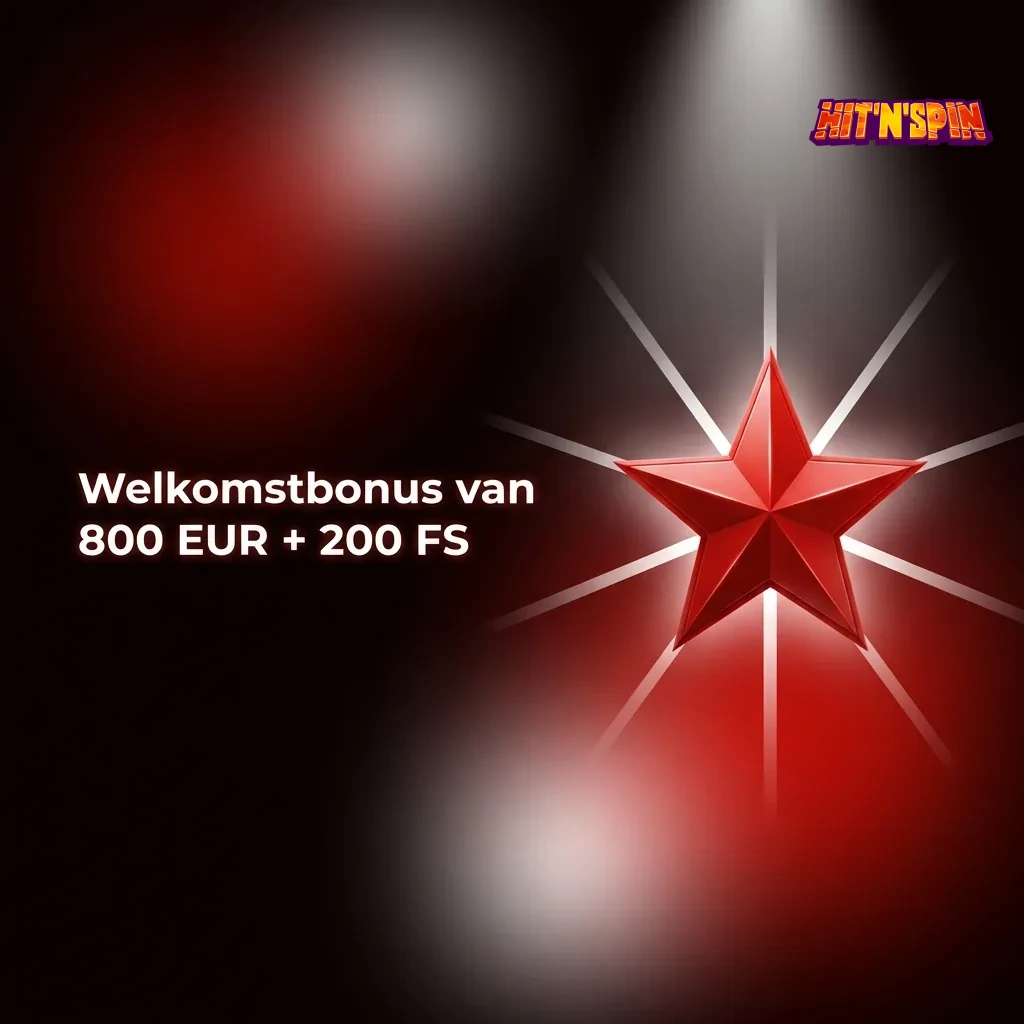 Casino welkomstbonus van 800 EUR plus 200 gratis spins verdeeld over vier stortingen