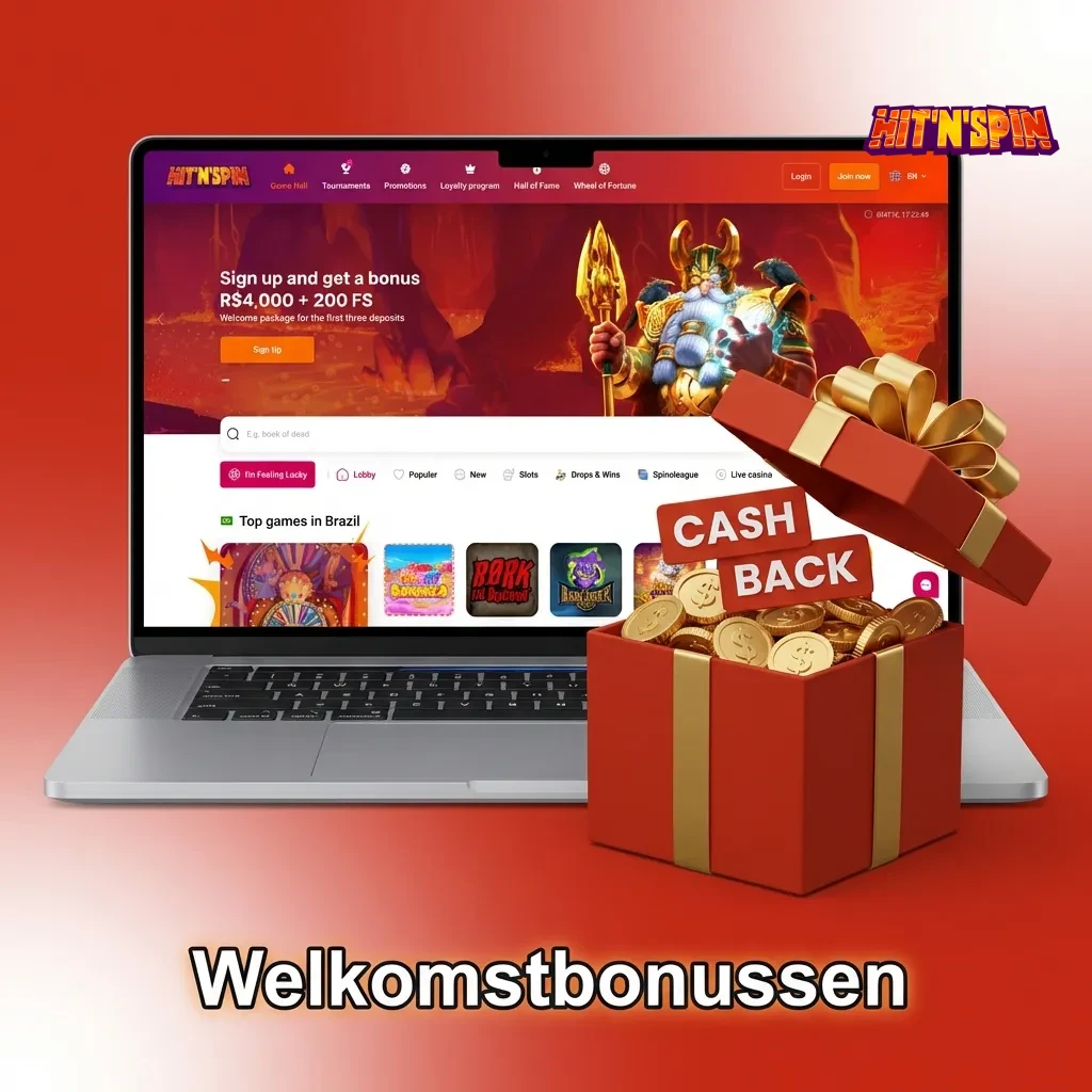 Welkomstbonus tabel met 800 EUR en 200 gratis spins verdeeld over vier stortingen met inzetvereisten